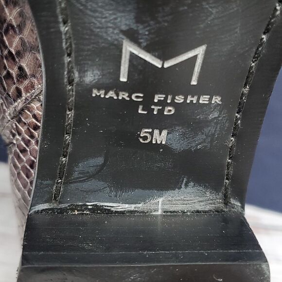 marc Fisher | EUC Mlyamir Snake Ankle boots Booties Size 5 - Picture 8 of 9